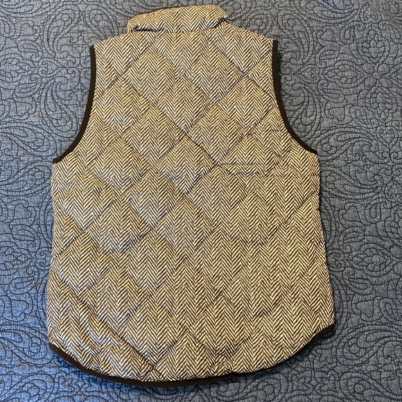 EUC JCrew Puffy Puffer Vest Herringbone Black and White Size XS - Picture 5 of 7